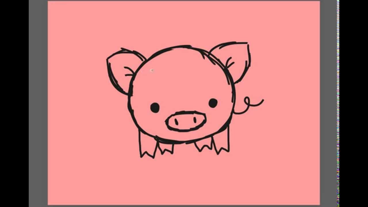 Cute Pig Drawing at GetDrawings | Free download