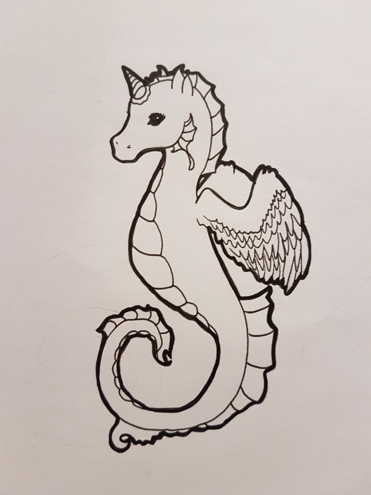 Cute Seahorse Drawing at GetDrawings Free download