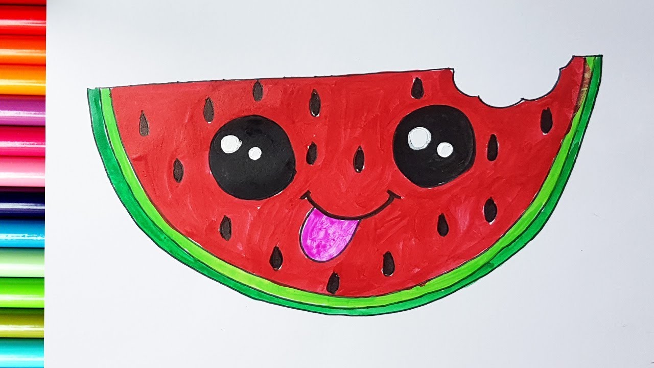 Cute Watermelon Drawing at GetDrawings Free download