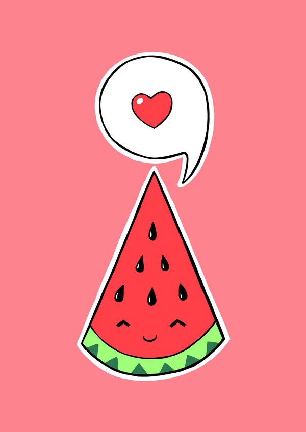 Cute Watermelon Drawing at GetDrawings Free download
