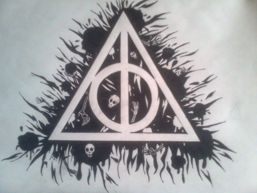 ☑ How to draw deathly hallows