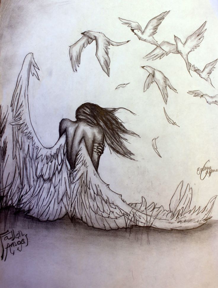 736x971 Pencil Drawings Of Angels And Demons.