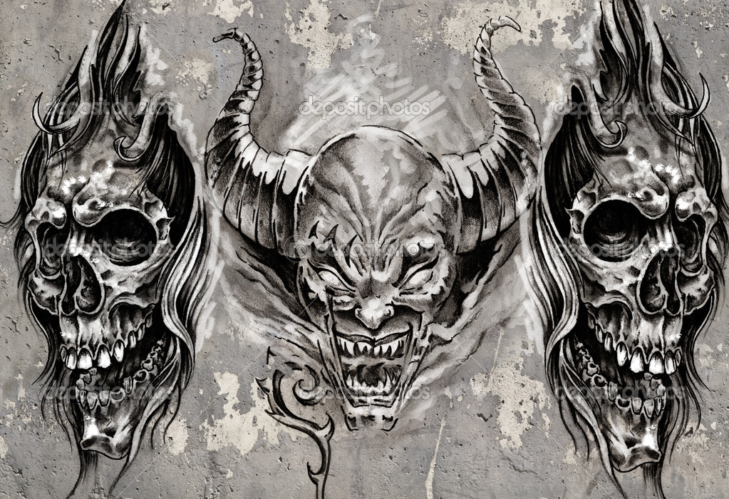 Demon Tattoo Drawing at GetDrawings Free download