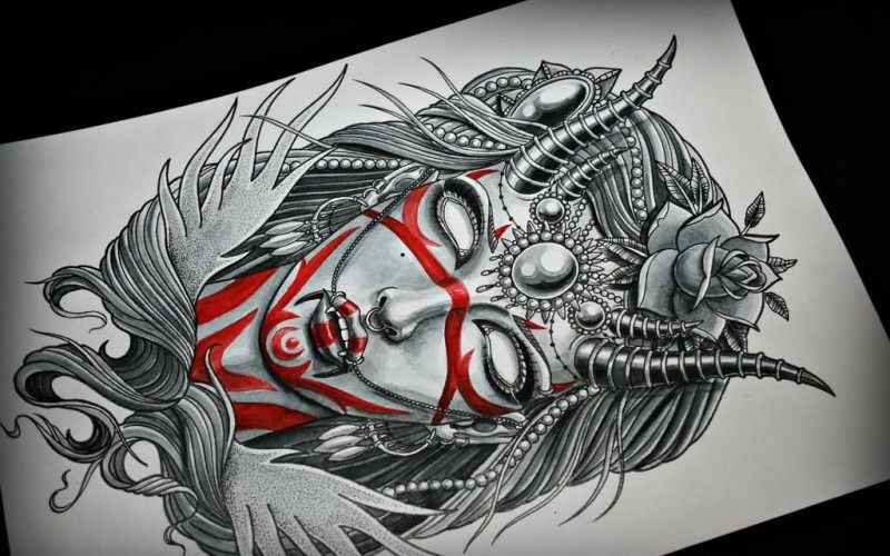 Demon Tattoo Drawing at GetDrawings Free download