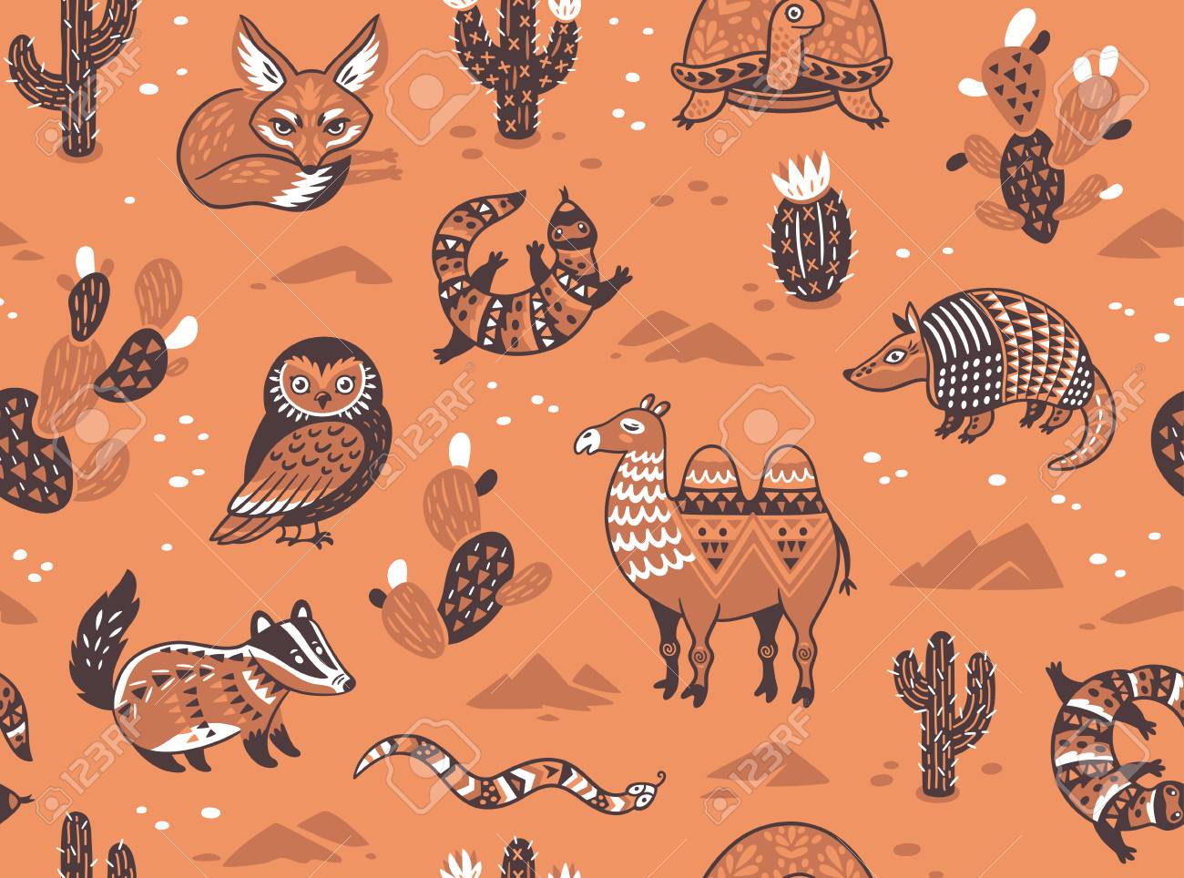 Desert Animal Drawing - Coyotes - DESERT ANIMAL ART