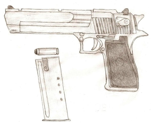 Desert Eagle Drawing at GetDrawings | Free download