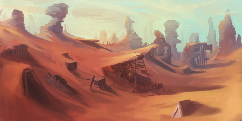 Desert Scene Drawing at GetDrawings | Free download