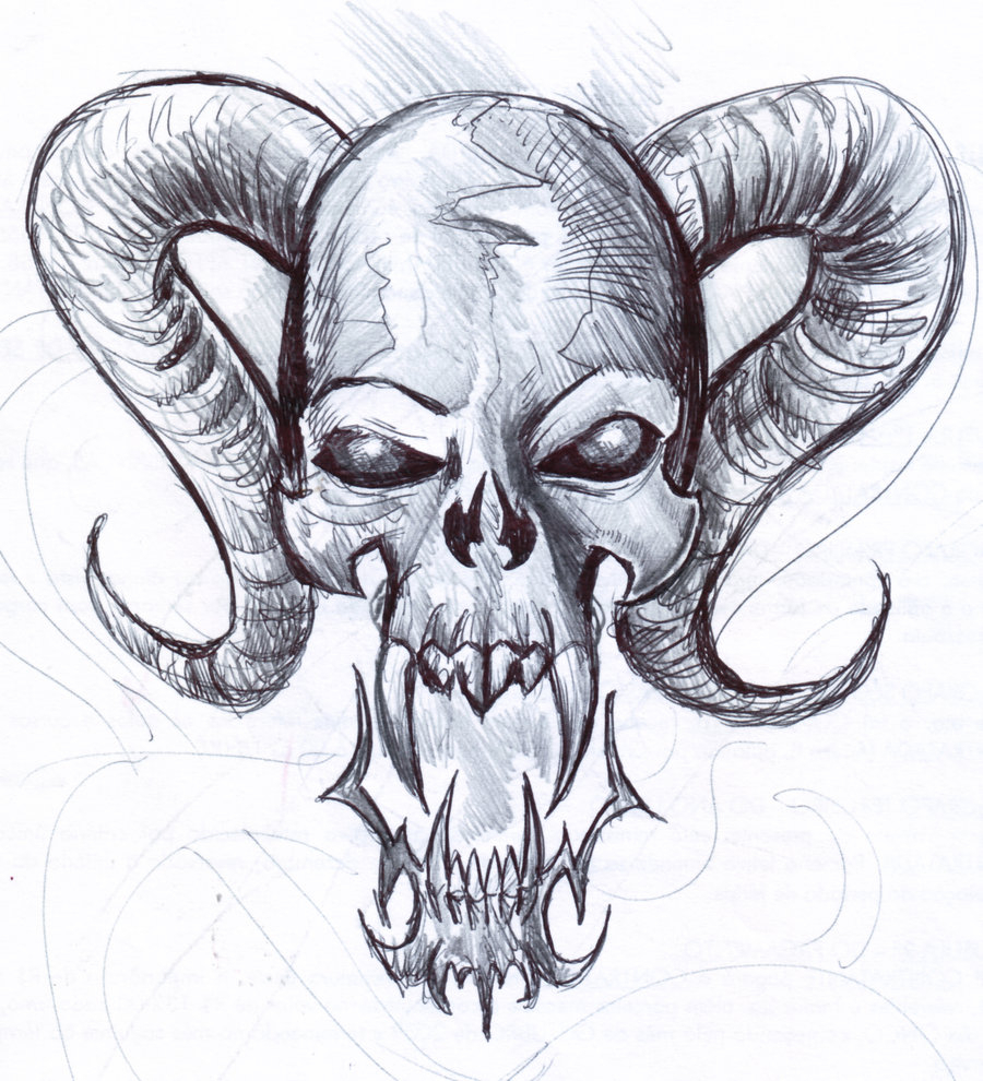 download skull drawing