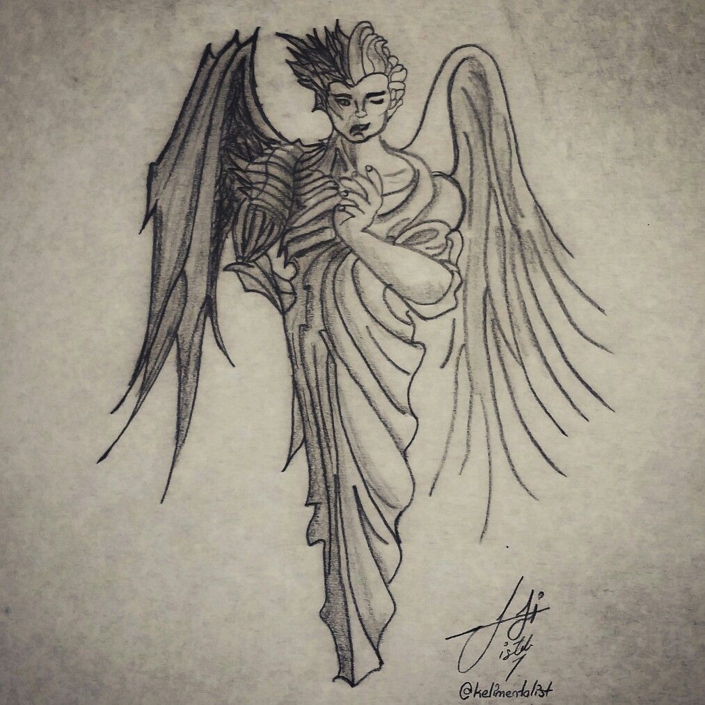 Devil Angel Drawing at GetDrawings Free download