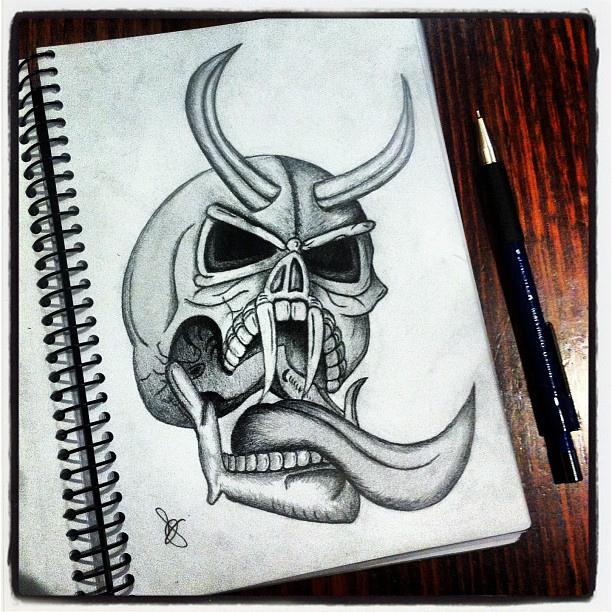 Devil Horns Drawing at GetDrawings | Free download