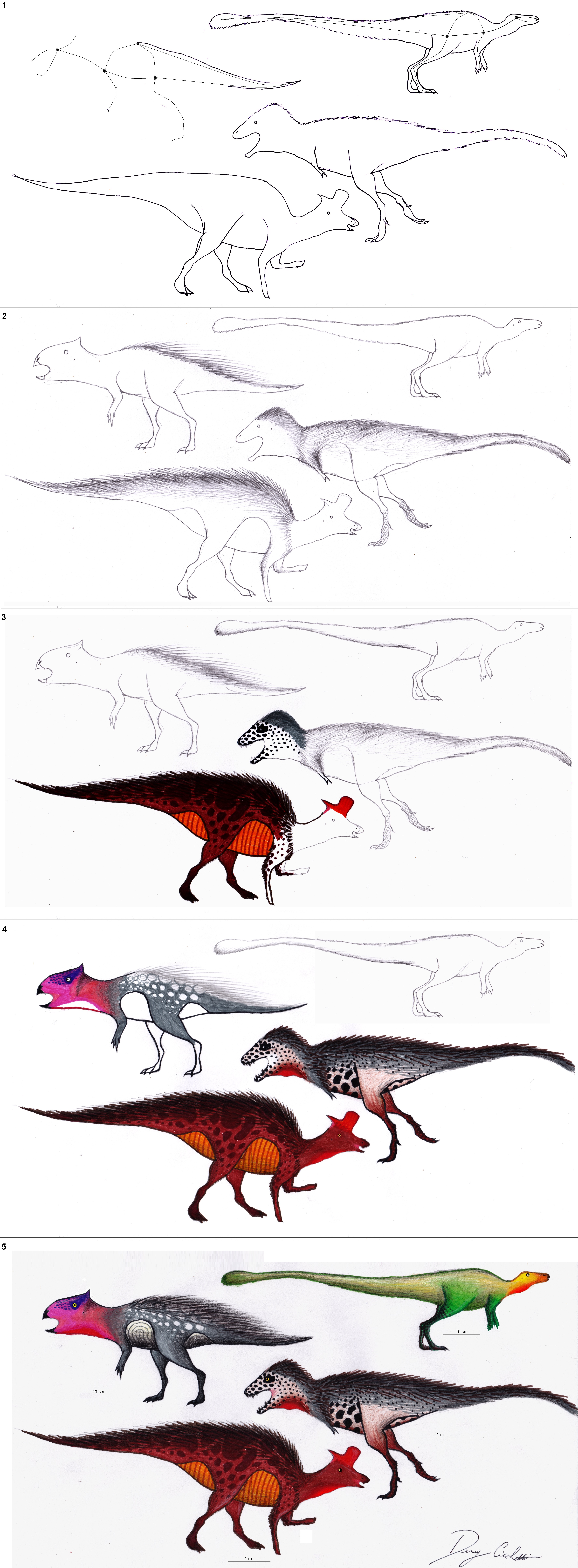 Динозавр по этапно