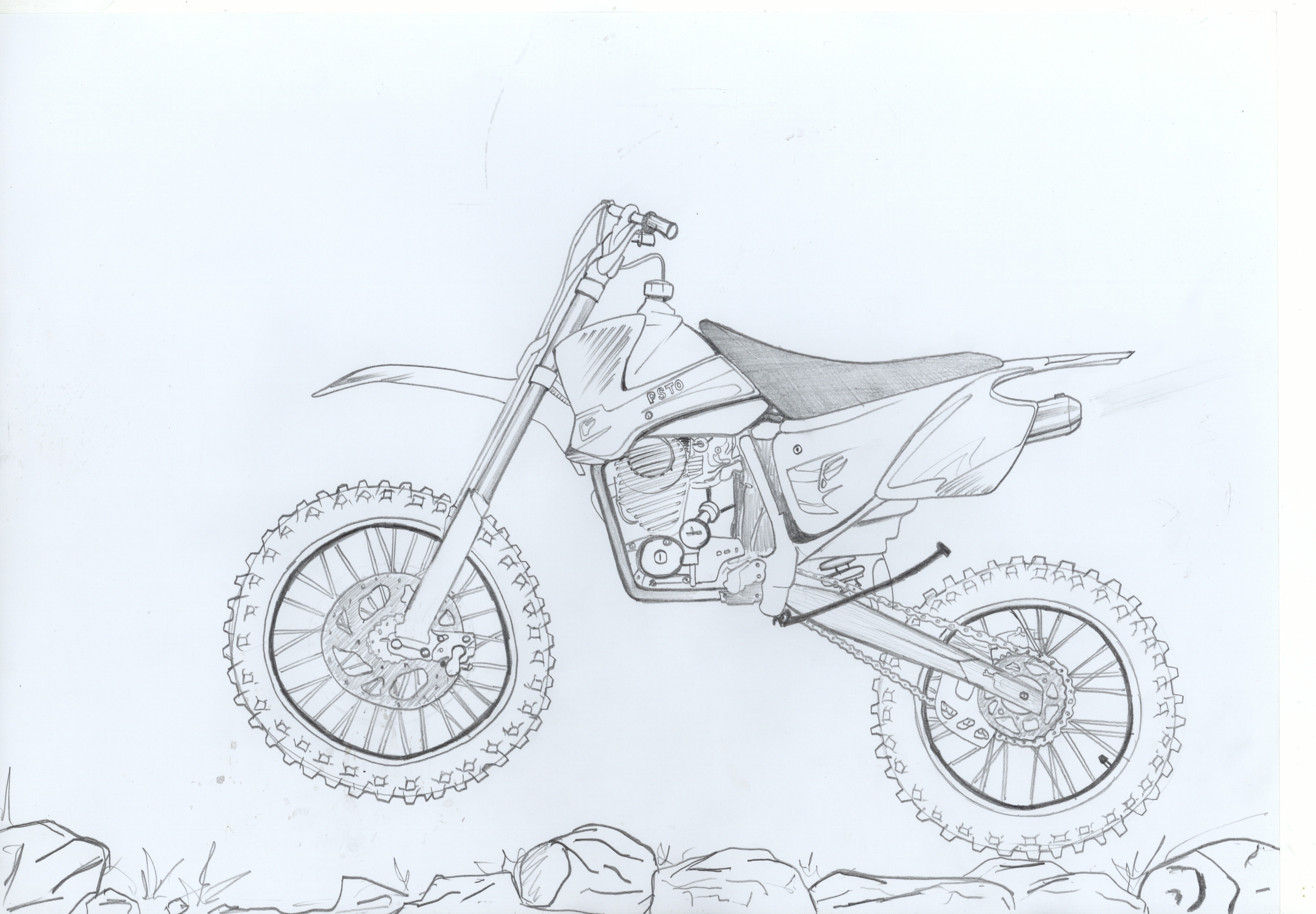 Dirtbike Drawing At Getdrawings Free Download