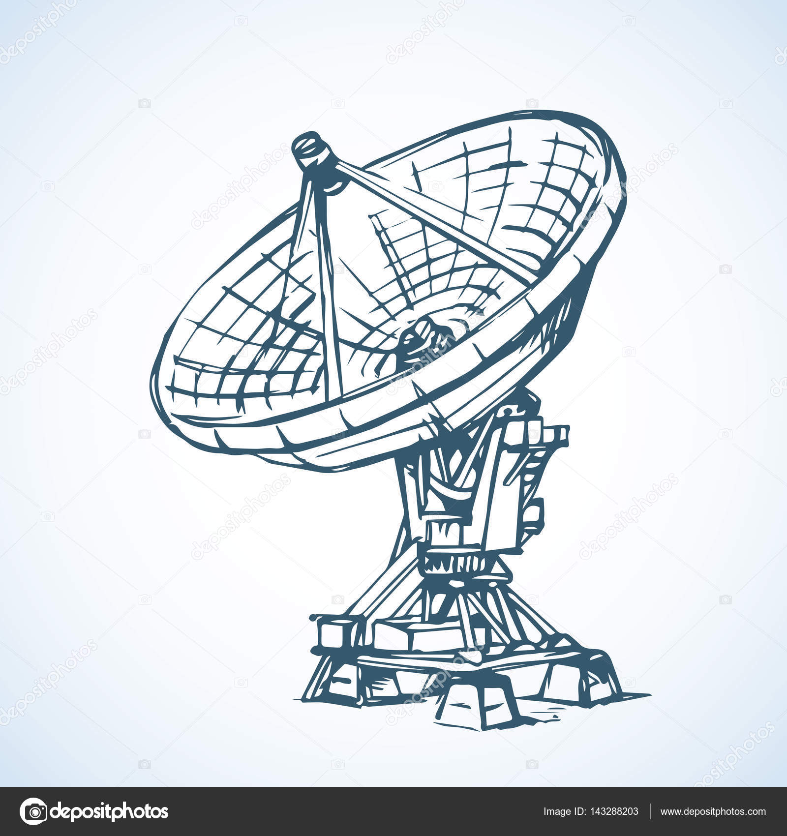 Спутниковая антенна вектор