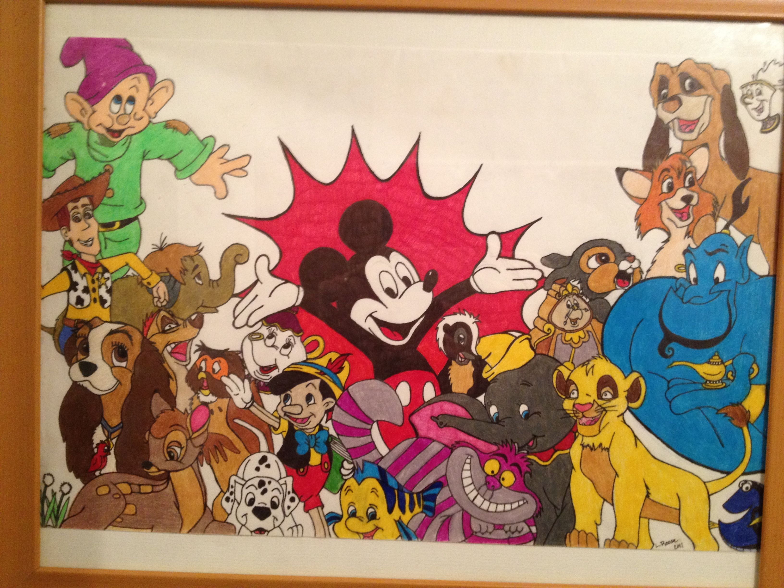 Disney Collage Drawing at GetDrawings Free download