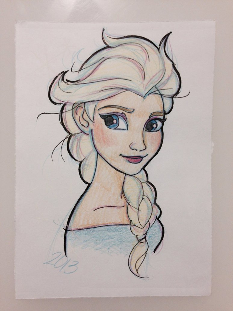 Elsa Drawing Elsa Drawing Free download on ClipArtMag Learning