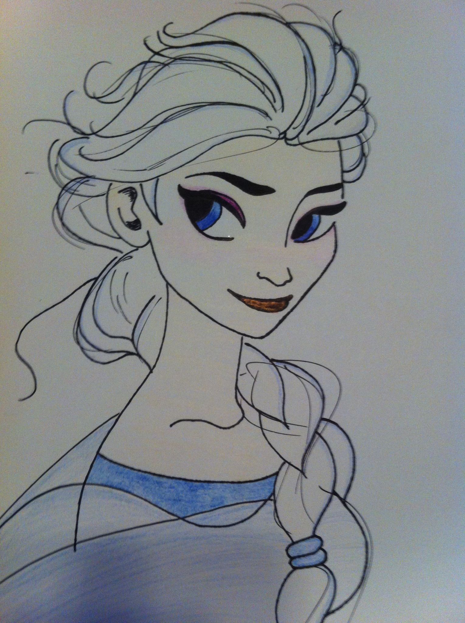 Disney Elsa Drawing At GetDrawings | Free Download