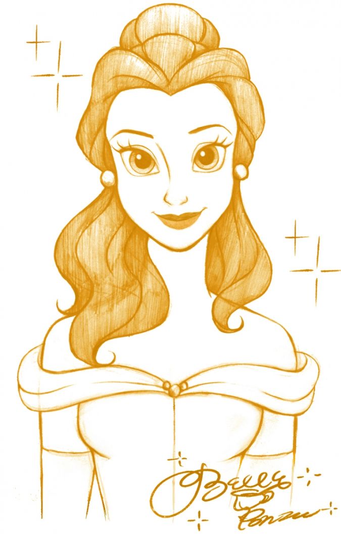 Disney Princess Belle Drawing at GetDrawings Free download