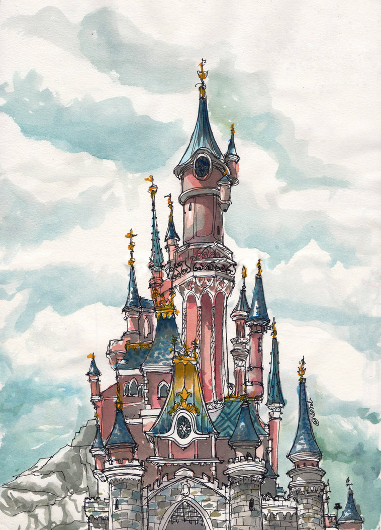 Disneyland Castle Drawing at GetDrawings Free download