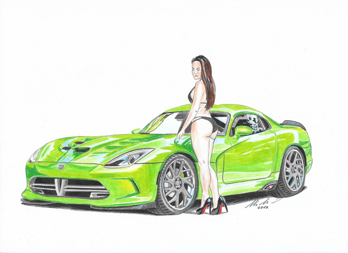 Dodge Viper Drawing at GetDrawings | Free download