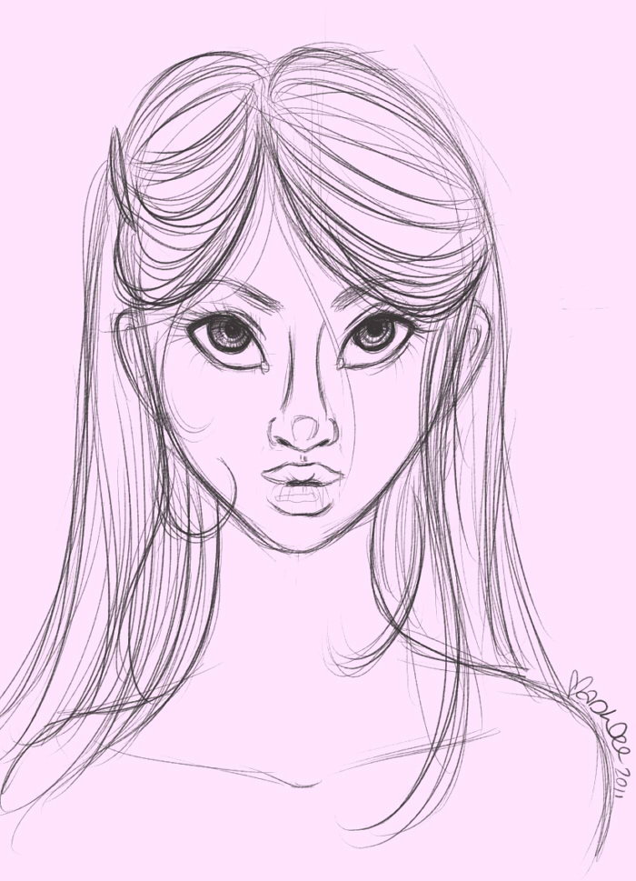 Doll Face Drawing at GetDrawings | Free download