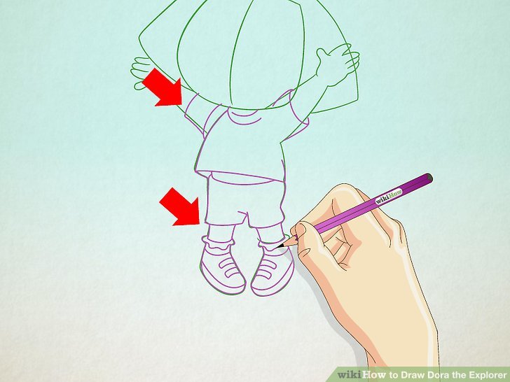 728x546 How To Draw Dora The Explorer 11 Steps (With Pictures)