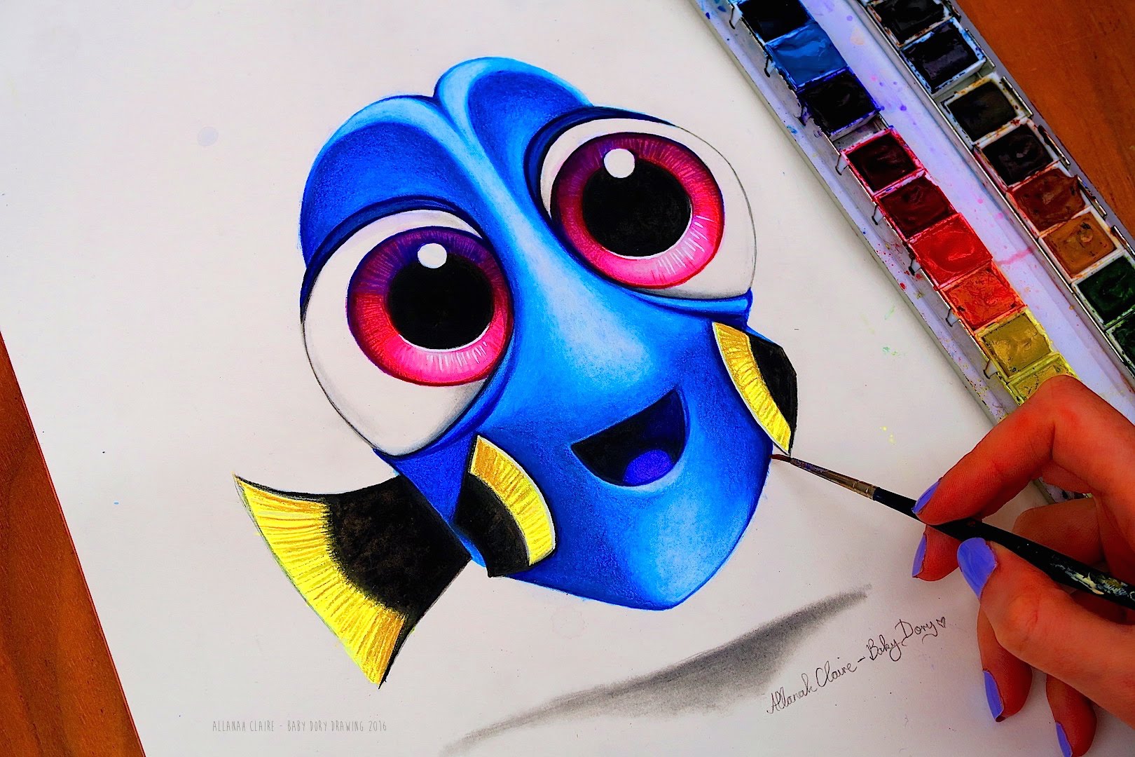 1620x1080 Baby Dory Drawing Finding Dory.