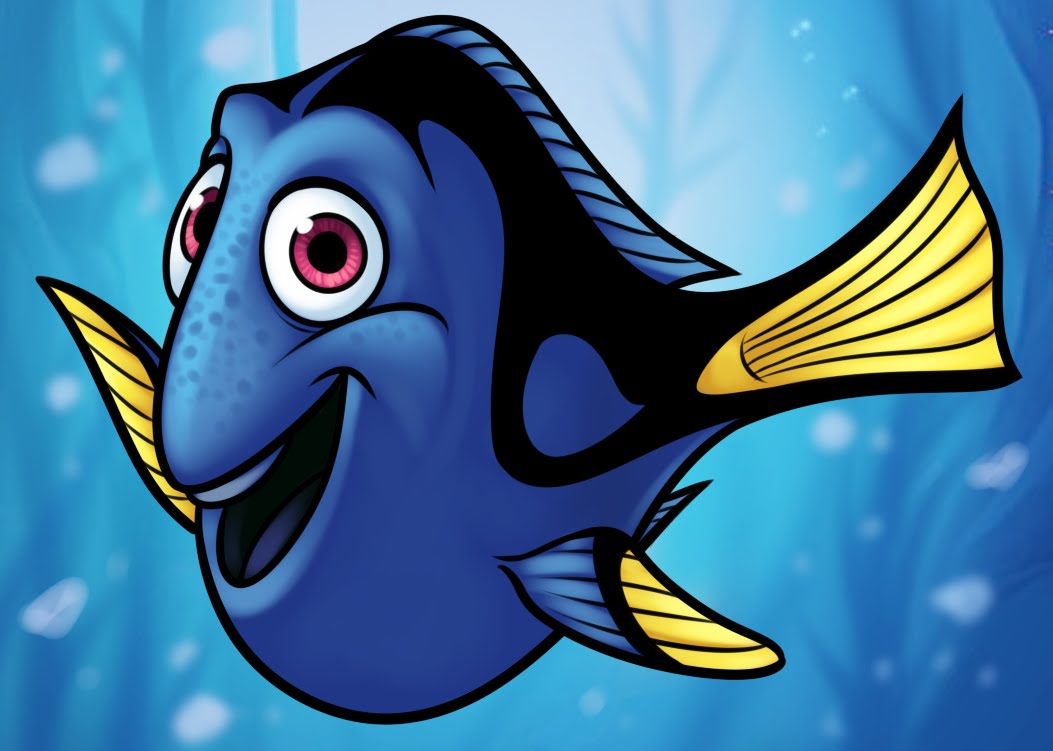 1053x751 How To Draw Dory From Finding Dory, Step By Step.