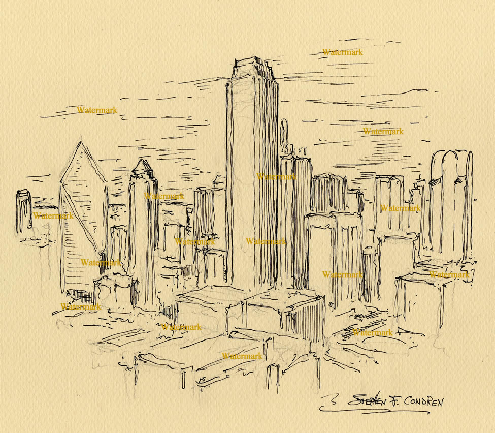 Downtown Dallas Drawing at GetDrawings Free download