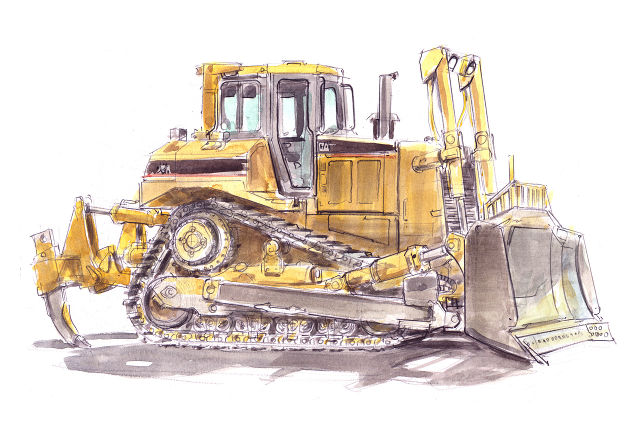 Dozer Drawing at GetDrawings | Free download