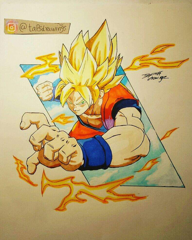 Simple Dragon Ball Sketch Drawing for Adult