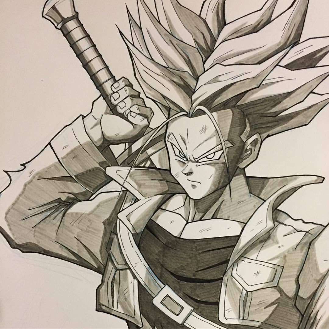Learn How To Draw Trunks From Dragon Ball Z Dragon Ball Z Step By Step