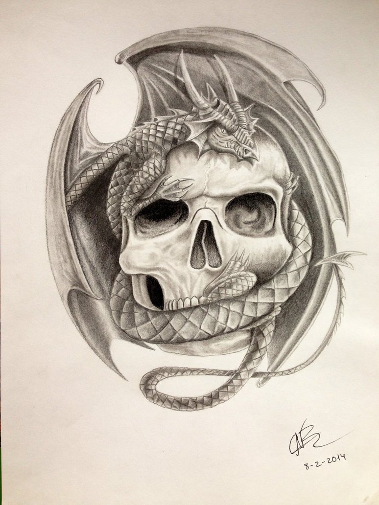 Dragon Skull Drawing at GetDrawings Free download