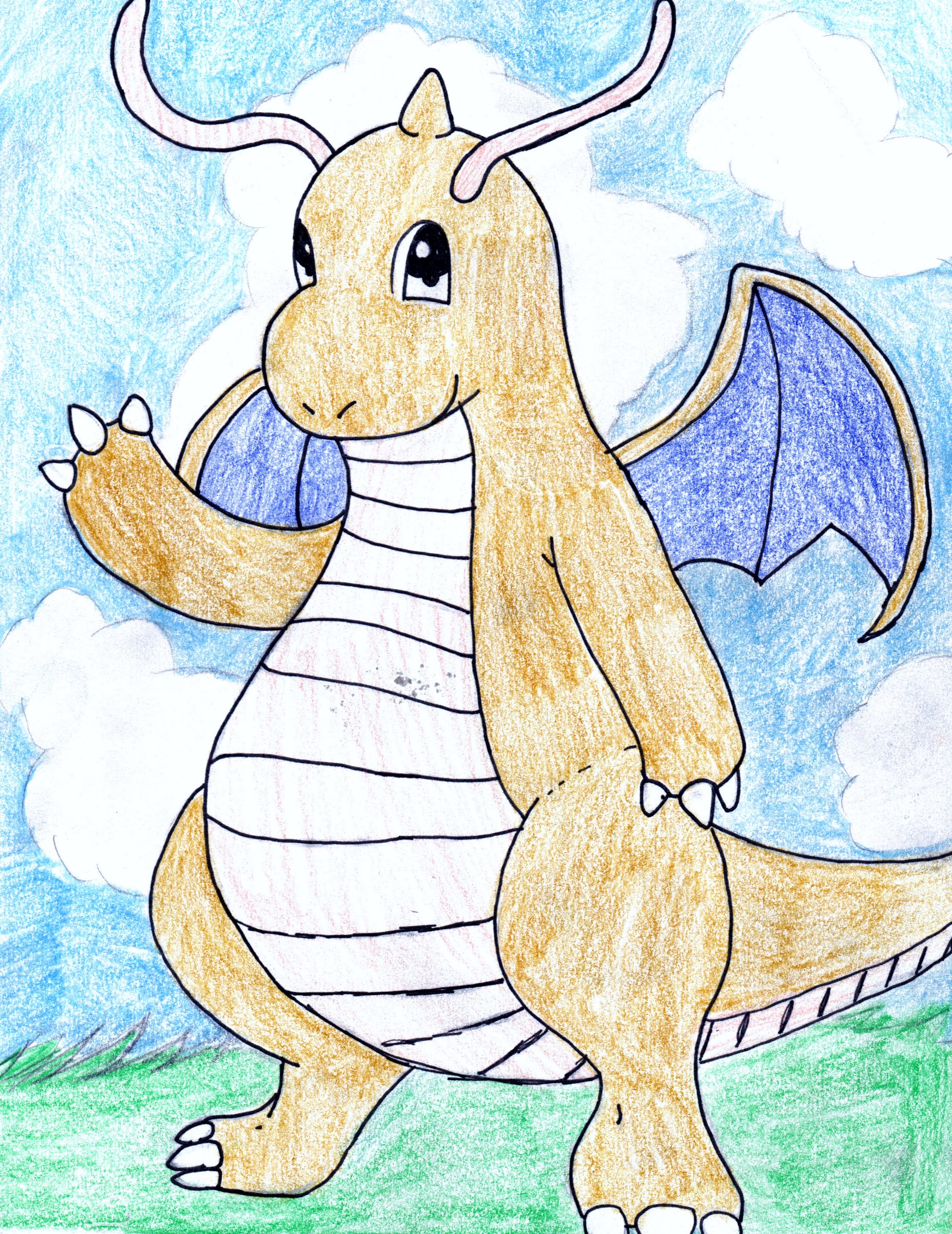 Dragonite Drawing at GetDrawings | Free download