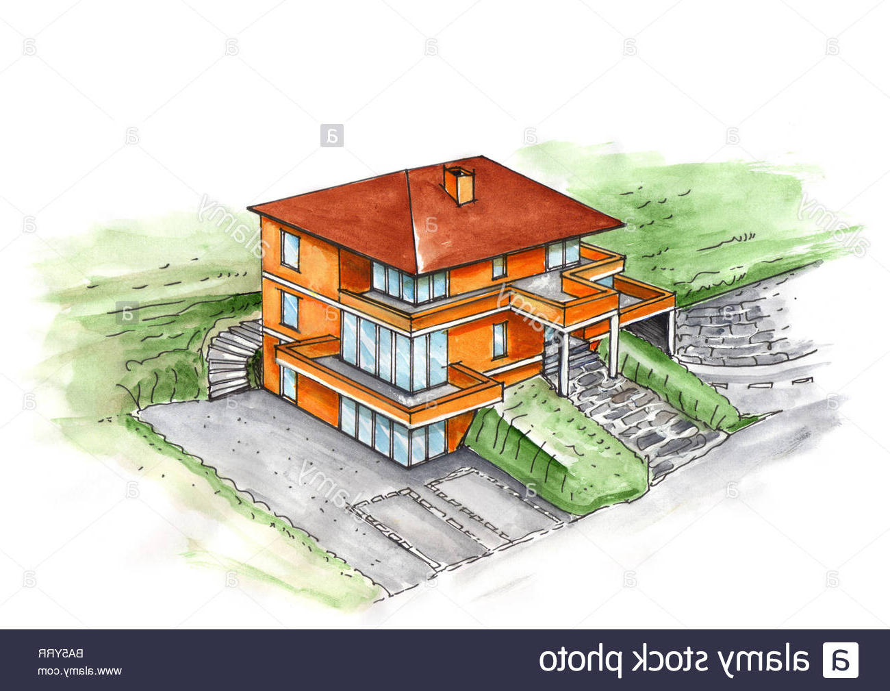 Dream House Drawing Easy With Color - 12 Dream House Drawing Ideas