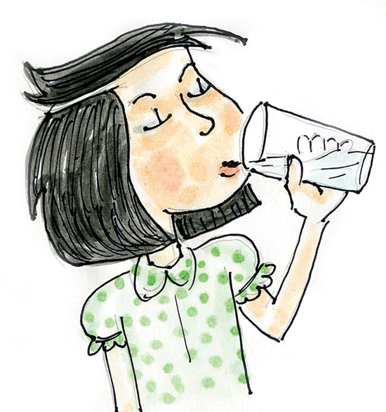 Drinking Water Drawing at GetDrawings | Free download