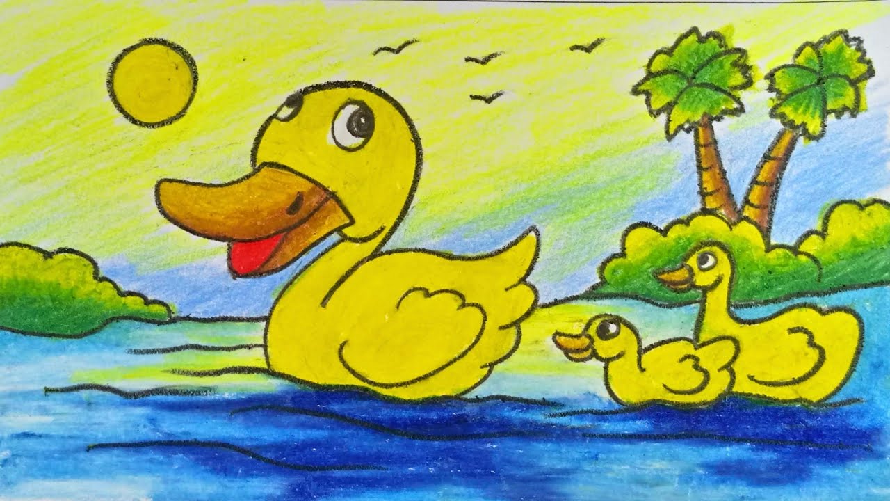 Duck Pond Drawing at GetDrawings Free download