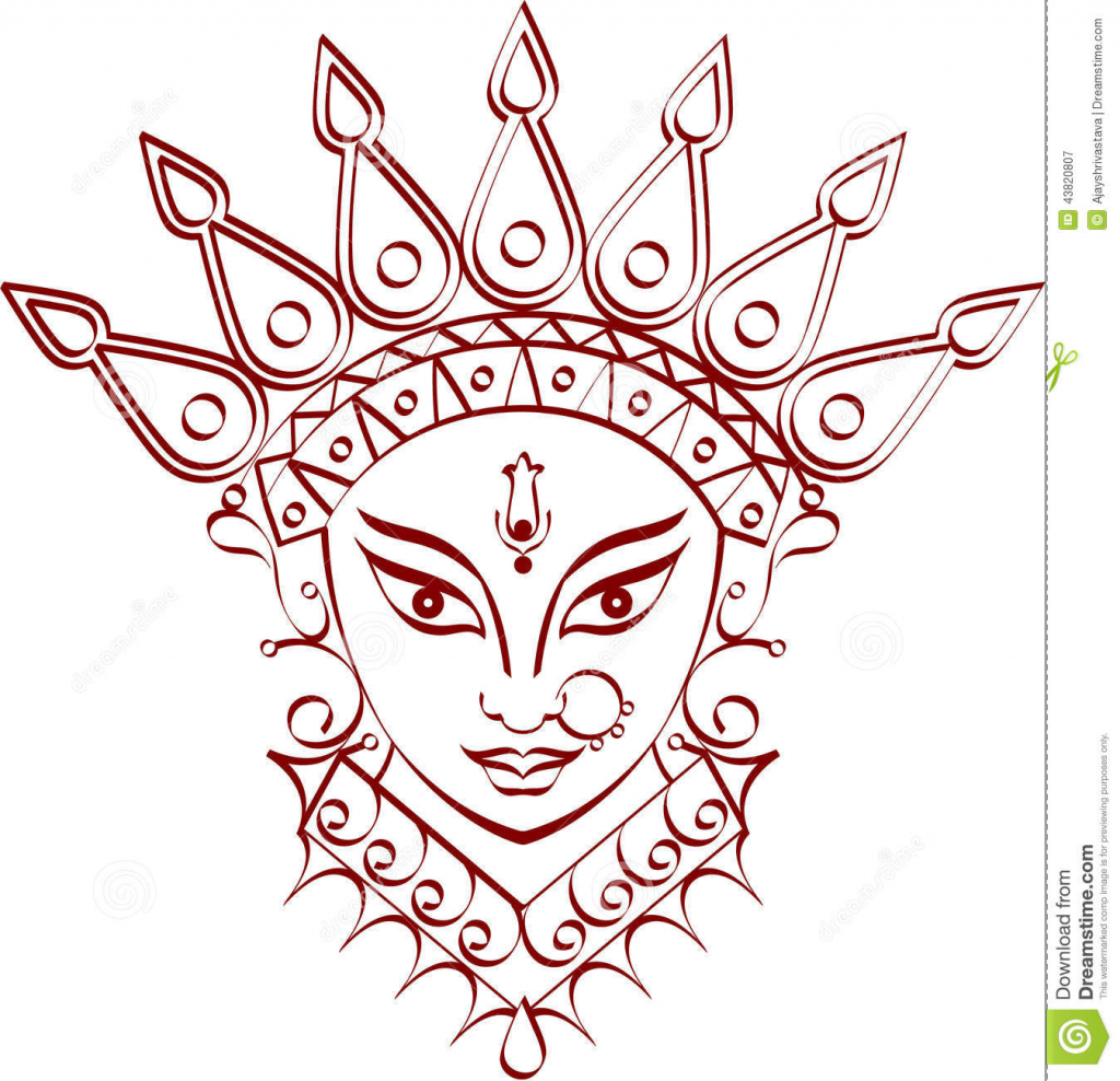 Durga Drawing at GetDrawings | Free download