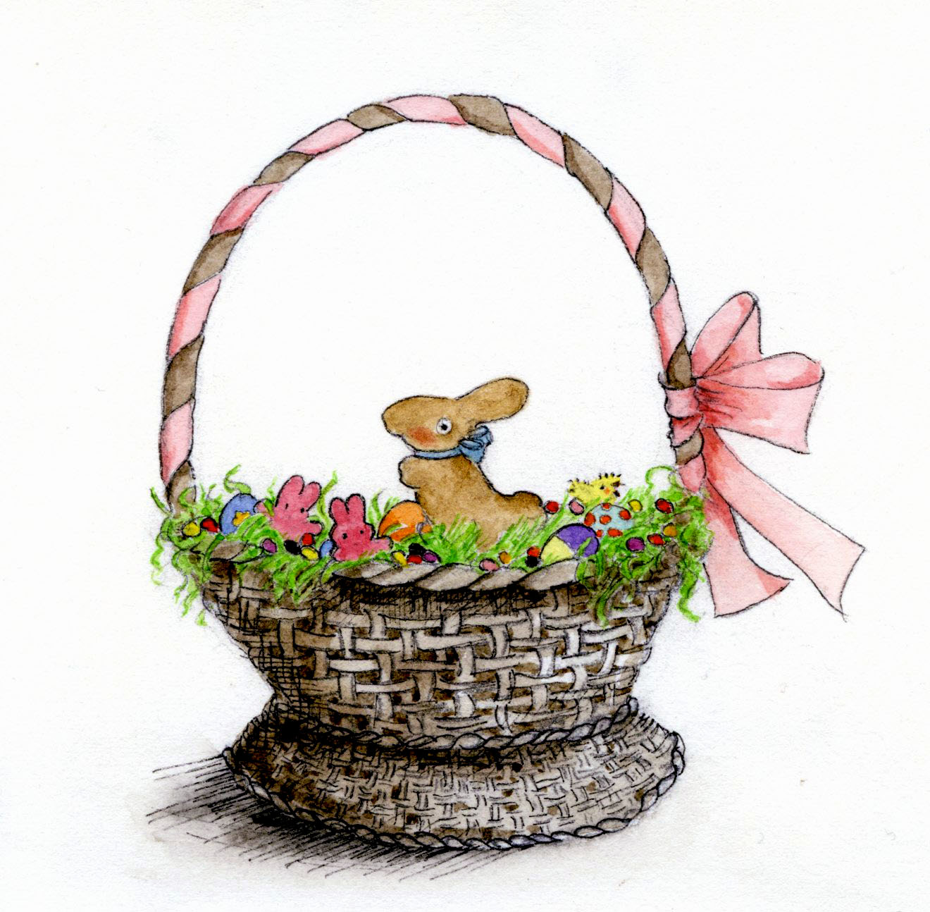 Easter Basket Drawing at GetDrawings Free download