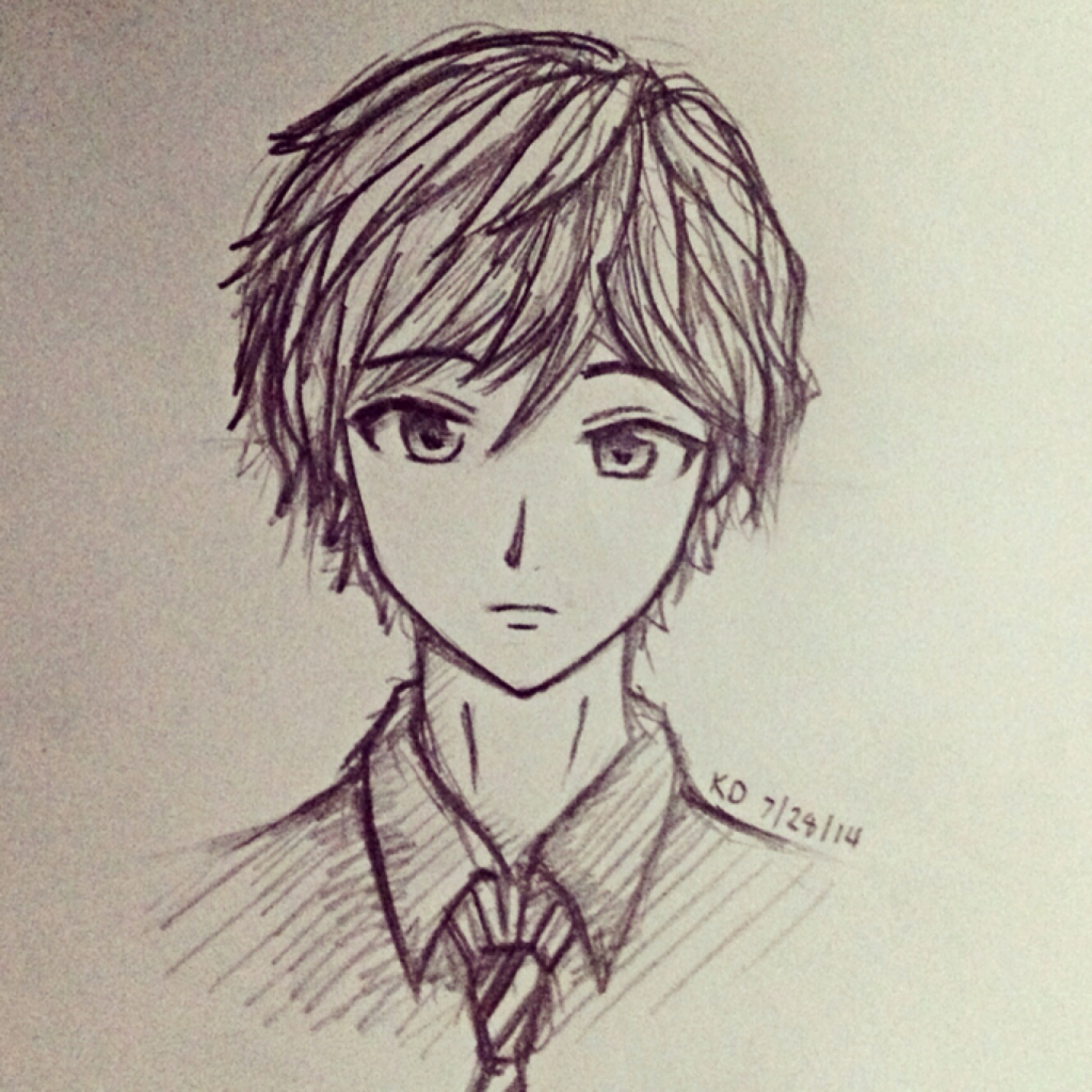 Boy Anime Pencil Drawing Easy : Easy Anime Boy Drawing At GetDrawings