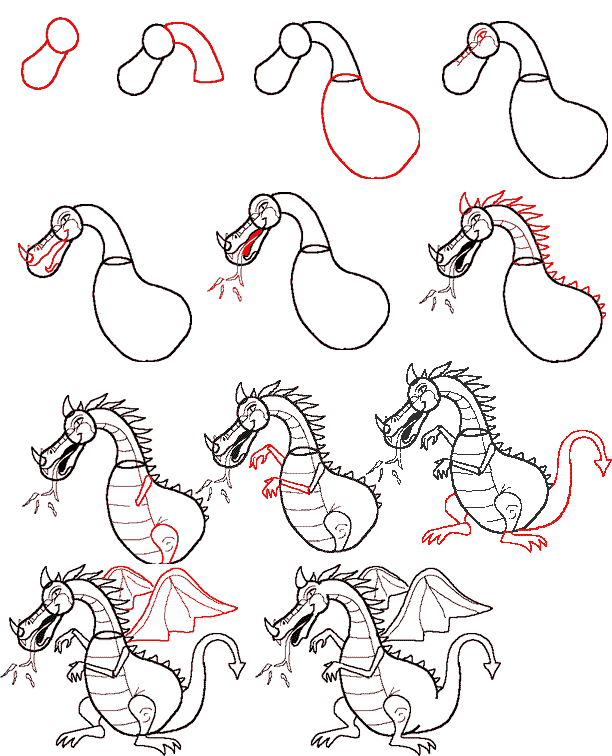 how do you draw a dragon