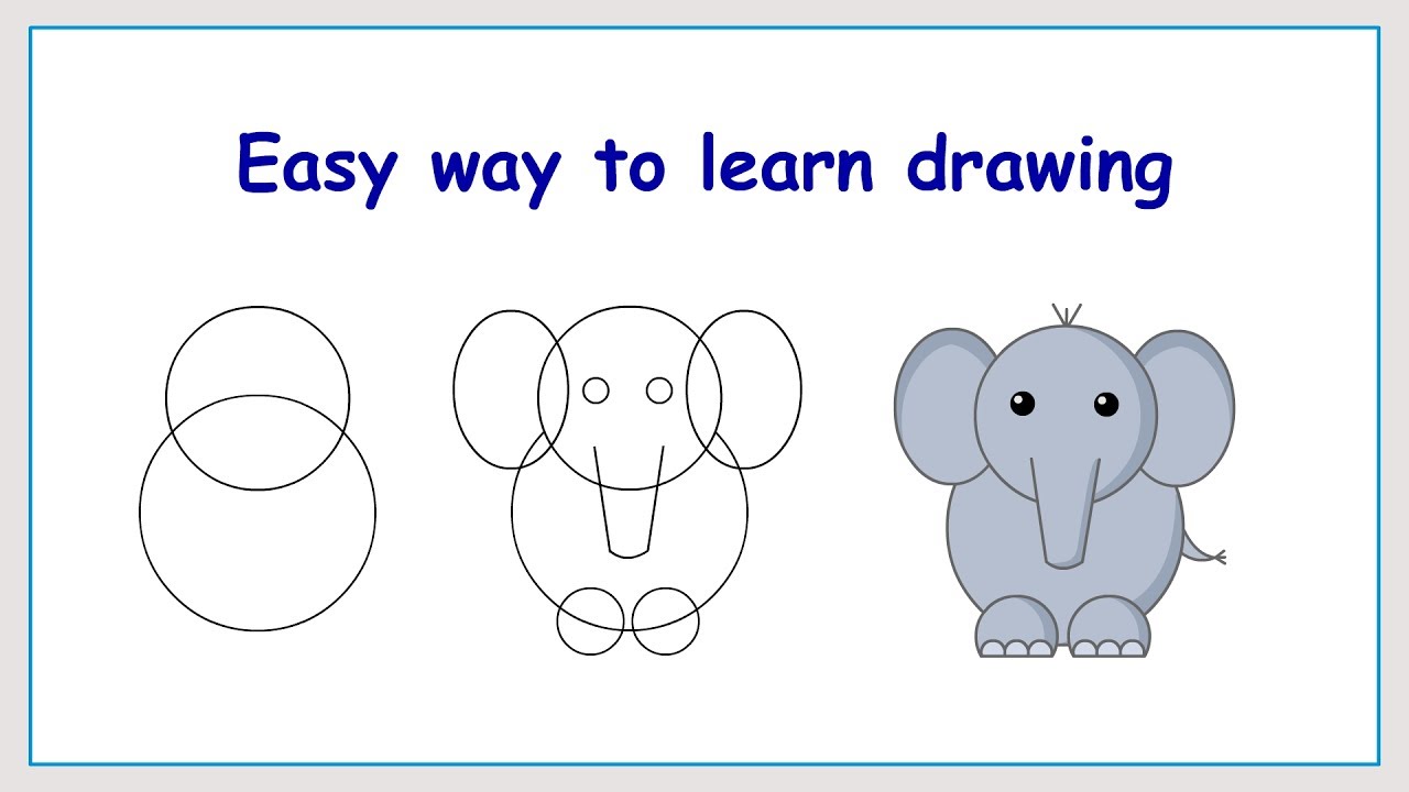 How To Draw A Cute Elephant Easy Elephant Drawing Yza vrogue.co