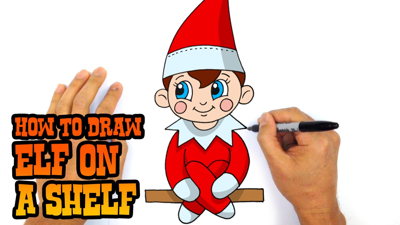 How to Draw Elf on a Shelf Drawing Lesson