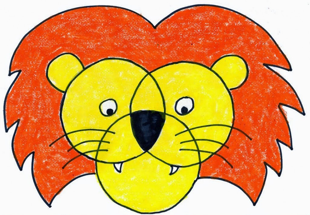 Easy Lion Face Drawing at GetDrawings | Free download