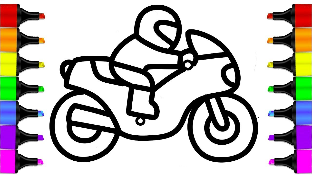Easy Motorcycle Drawing