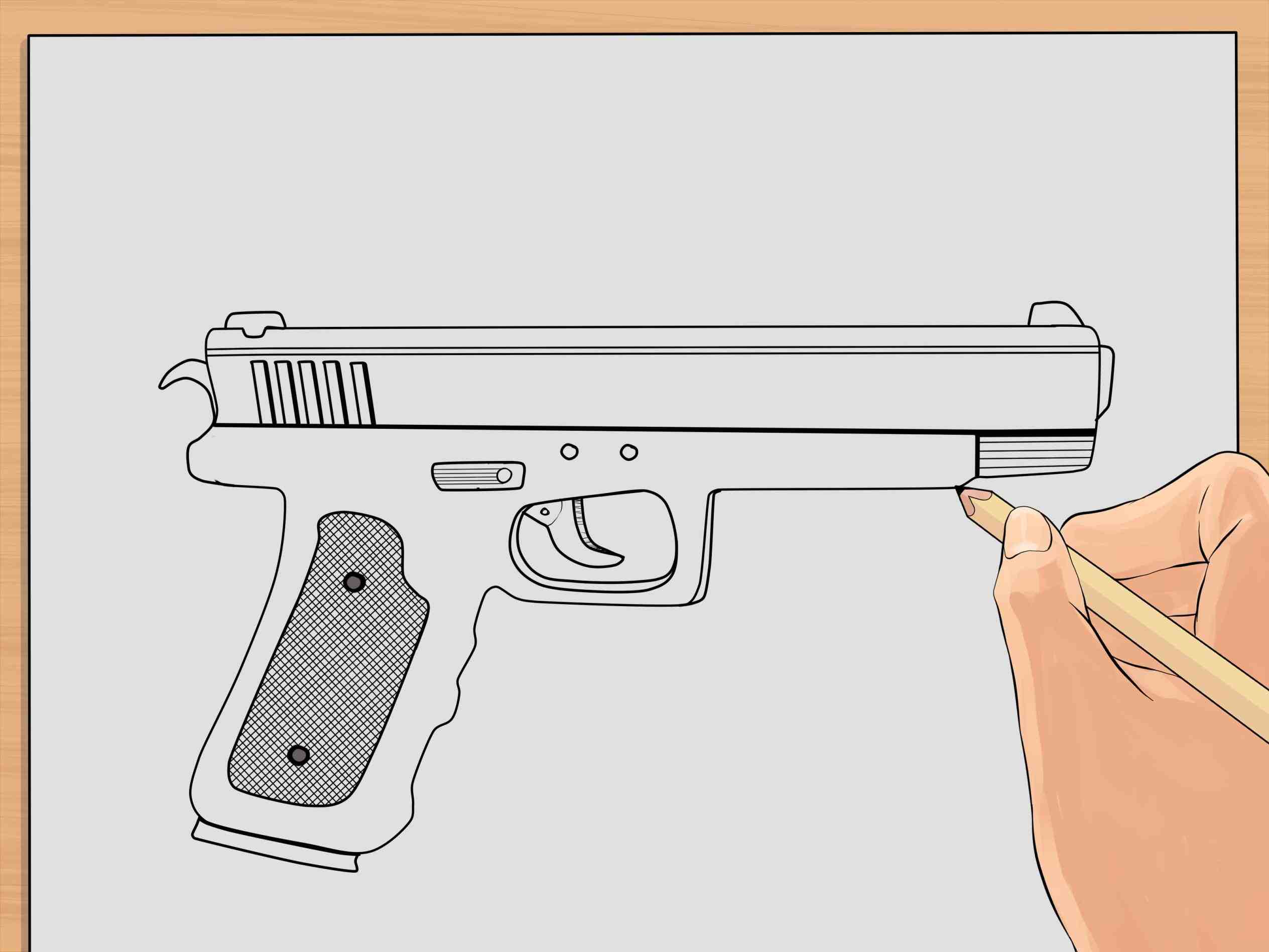 Easy Pistol Drawing at GetDrawings | Free download