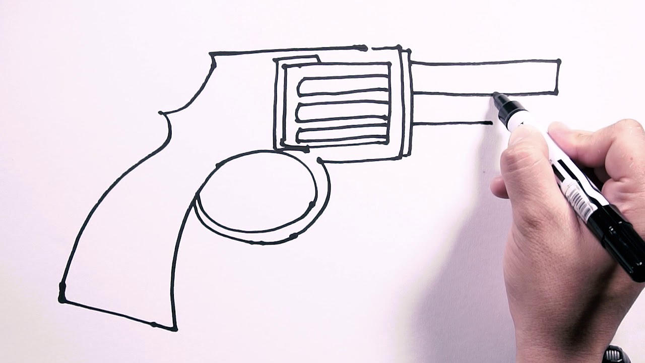 Easy Pistol Drawing at GetDrawings Free download