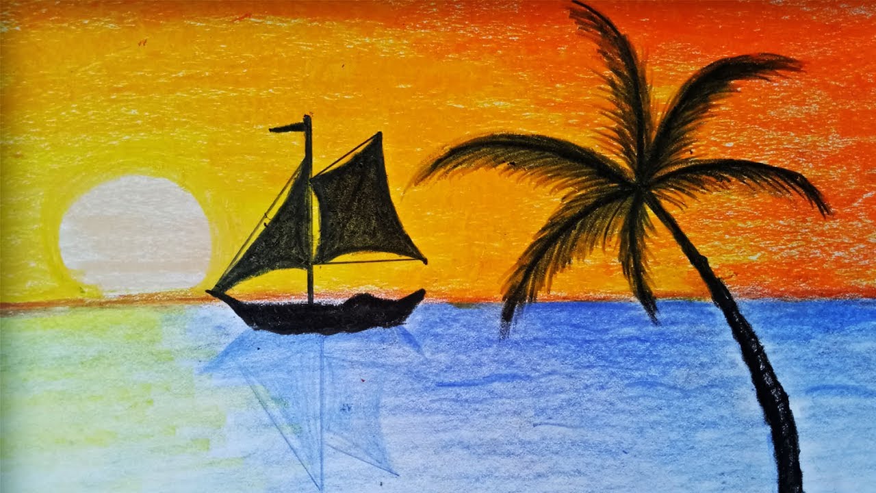 Easy Sunset Drawing At GetDrawings Free Download