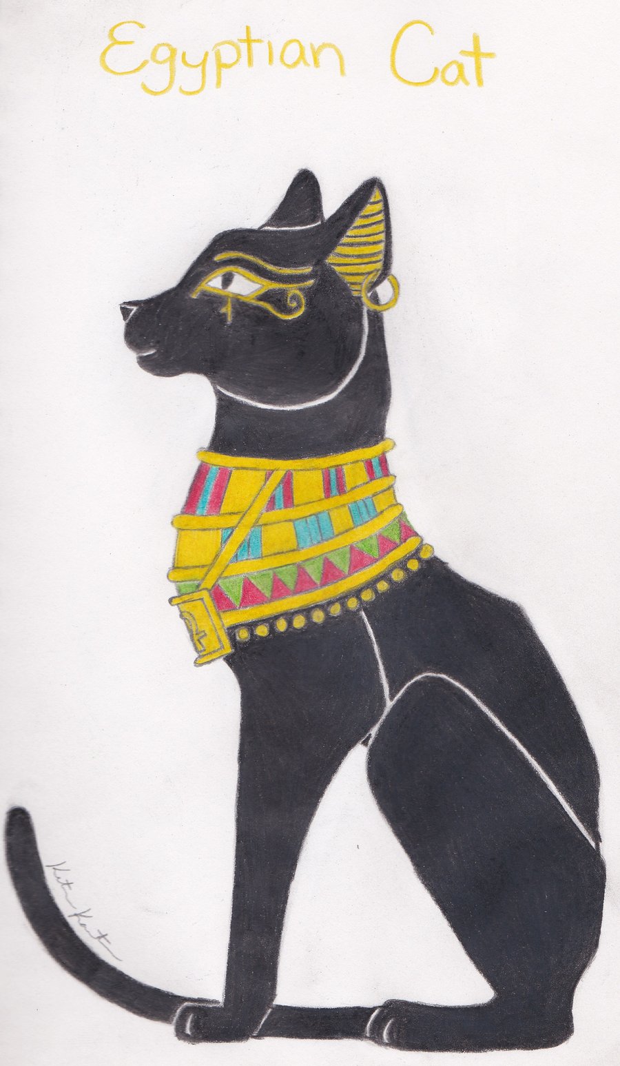 Egyptian Cat Drawing at GetDrawings | Free download