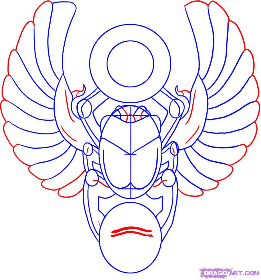 Egyptian Scarab Beetle Drawing at GetDrawings | Free download