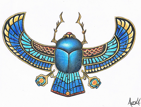 Egyptian Scarab Drawing at GetDrawings | Free download